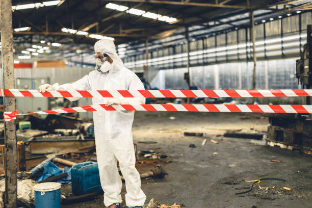 Professional Biohazard technician working in Hackett, AR